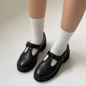 밀로바니 / 밀로바니 루벨르 펀칭 T 스트랩 워커창 로퍼 5cm