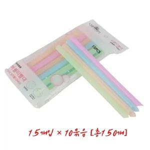 버블티용 빨대-15개입 10묶음 약1.2x21cm/음료/커피