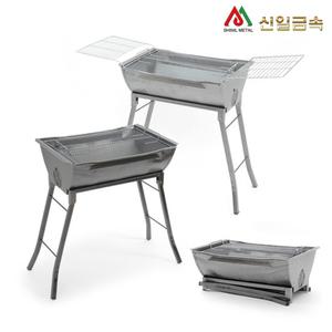 야외용 스탠드 숯불 바베큐 그릴 접이식 화로 국산 SL-704 민박 신일금속