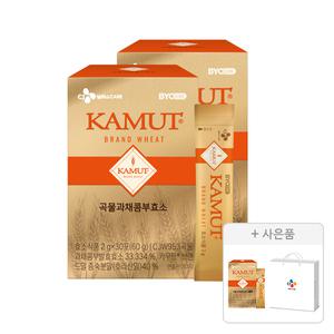 바이오코어 곡물과채콤부 카무트 효소, 30개입, 2개 + 증정 ( 카무트 효소, 14포, 1개 + CJ웰케어 쇼핑백 (소),1개)