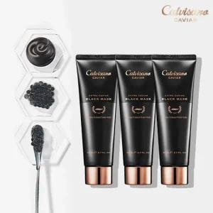 (칼비사노) 엑스트라 캐비아 블랙 마스크 80ml x 3개