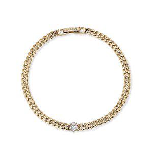 [도로시] 18k 팬시컷 랩 다이아몬드 민체인 팔찌_16,17cm