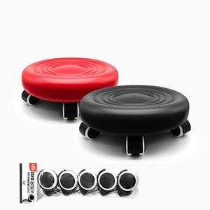 가오스 쿠션왕 이동식 작업의자 부드러운 무빙 동글뱅이 일반 바닥의자 + 바퀴5개 추가