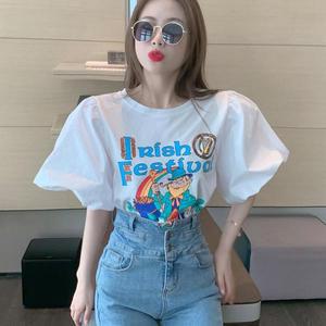 패션라인 BL6258_쥬디반팔티셔츠/캐릭터프린트/여름신상/나염디자인/여름티셔츠