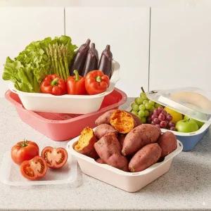 이지앤프리 전자레인지 채반 찜용기 1500ml 2P