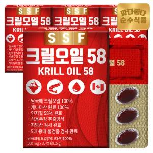 순수식품 크릴오일 4박스(120캡슐) / 인지질58% 이상원료 크릴오일58