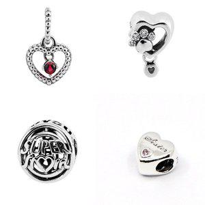 판도라 따뜻한 코코아 화이트 레드 에나멜 실버 참 797523ENMX 외 택1