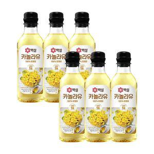 [CJ제일제당][CJ] 백설 카놀라유 500ml x6개[34977506]