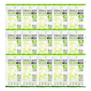 [IXHIOTP8_4B]대나무 샤워 물티슈 특대 1매 15P 휴대용