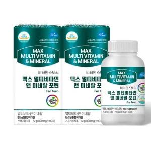 6개월분) 비타민스토리 맥스 멀티비타민 앤 미네랄 포틴 청소년 수험생 90정 2박스