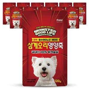 푸르미 몬스터 굿라이프 삼계오리 영양죽 120g 12개입  캣츠앤독스