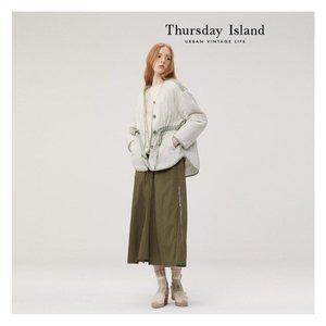 [써스데이아일랜드][Thursday Island] 내추럴 배색 퀼팅 점퍼(T232MJP531W)