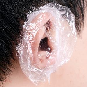 염색용 일회용 귀덮개 미용실 파마 펌 비닐 귀마개 고무줄 보호대