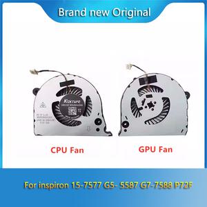 델 인스피론 15-7577 G5- 5587 G7-7588 P72F 노트북 CPU GPU 냉각 라디에이터 FAN