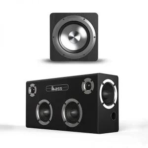 천장 소음 서브 미니 블루투스 100W 홈 시어터 에코 벽 컴퓨터 우퍼 나무 스피커 TV 사운드 바 강력한 고음