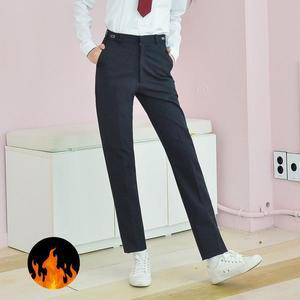 [ME0L22NO_52GW]기모 스판 네이비 교복바지 여자