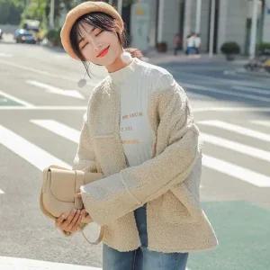 여행 겨울 뽀글이 해외 공항 무스탕 예쁜아우터 (WFHB03J)