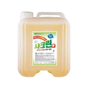 고농축 샤크린Q18L 알칼리 액체 세탁 세제 기름때 찌든때 수건 작업복 얼룩 땀 빨래 냄새 제거 드럼 통돌이 세탁기 청소
