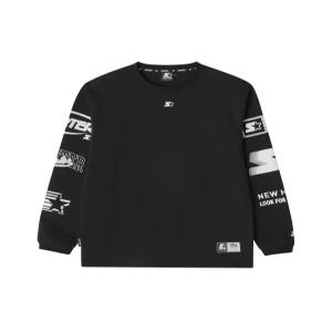 [스타터 블랙라벨]멀티 로고 롱 슬리브 (블랙) SA243ILS03_BLK