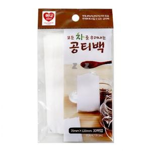 하니 공티백 30매입-H/티백주머니/차거름망/다시백/국물백/주머니/한방차/꽃잎차/티용품