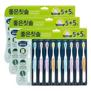 좋은칫솔 초극세모, 10개입, 3개