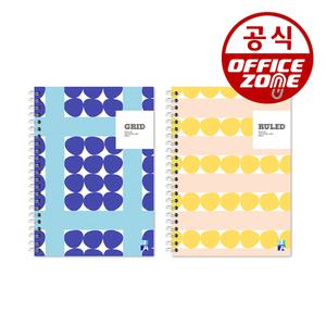 더블A 노르딕페블 좌철노트 A5 스프링 룰드 그리드