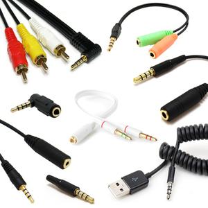 스마트폰 4극 이어폰 마이크 연장선 젠더 3극 변환 3.5mm AUX 2.5 크기 변환 2 3 RCA AV TV 연결잭 오디오 비디오 음향 라인인 입력 헤드폰 Y 분리 잭 케이블