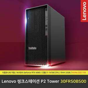 Lenovo 씽크스테이션 P2 Tower 30FRS0BS00 워크스테이션 컴퓨터 / RAM 32GB / NVMe SSD 1TB