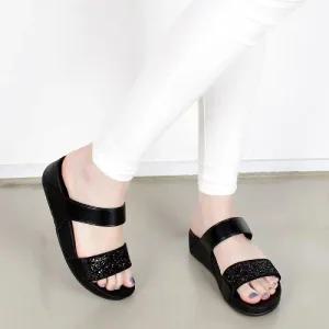 제이시 4cm 고무창 발편한 통굽 여름 슬리퍼 S073