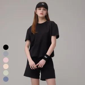 에버라스트 여성 맨투맨 반팔 셋업 운동복 세트