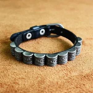 [앤브로치]앤브로치 리벳 가죽팔찌/BLL0921BK08/남자팔찌 (5136937)