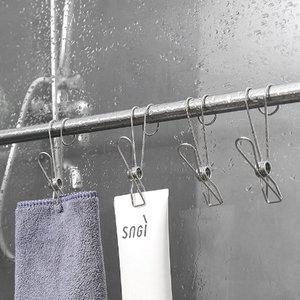 [로에드]스텐 고리 집게 스틸 후크 수세미 고무장갑 멀티 집게 걸이