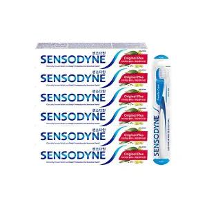 센소다인 시린이케어 치약, 오리지날 플러스 100g, 6개 + 젠틀 칫솔 1입,1개
