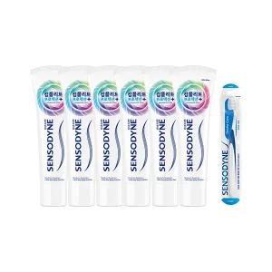 센소다인 컴플리트 프로텍션 플러스 치약 100g, 6개 + 젠틀 칫솔 1입,1개