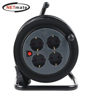 강원전자 넷메이트 NM-SCR03 캠핑용 전기 릴선 20m (카키/그레이)