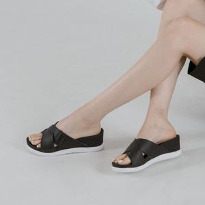 SOVO 페페 웨지 슬리퍼 샌들 5cm
