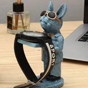 SMART WATCH 무선충전용 파란토끼 캐릭터 시계스탠드-WF64A41