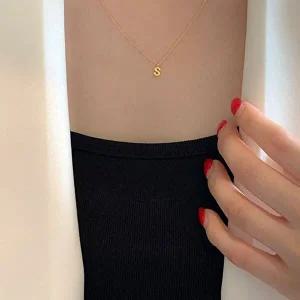 (925 Silver) Mini Initial N Necklace A 01-WFHQ8CM