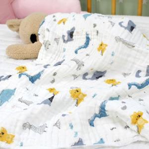 유아 아동 유행아기 통기성 좋은 고급 면사 주름 6겹 이불