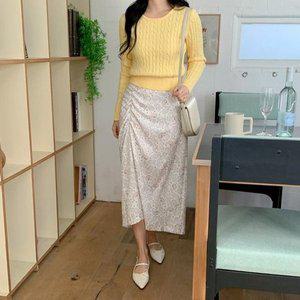 KHK125C반다나스커트 언발 사이드셔링 살랑 쉬폰치마 롱스커트_