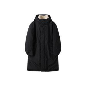 [커스텀멜로우](강남점) 블랙 퍼 카라 롱 다운 코트 CWUAW24883BKX