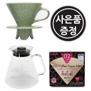 ND뉴드리퍼 도자기드리퍼 2~4인용 하리오필터 핸드드립3종세트