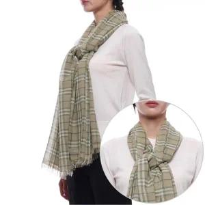 [버버리] 25SS 여성 체크 코튼 머플러 (8109210 SKYLARK W 25S)
