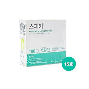 스피카 일회용 수동식 의료용 칼 메스날 15호 1박스 100pcs
