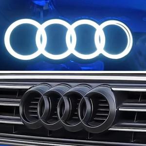 자동차 LED 전면 그릴 로고 램프 정적 백색광 249 273 285mm 아우디 A3 A4 A5 A6 A7 A8 S3 S4 S5 S6 S7 Q3