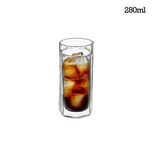 [FIIRN] 키데글라스 아메리카노 더블월 내열 유리 이중 컵 룽고 집들이 신혼 선물 280ml 크리스탈... 1개