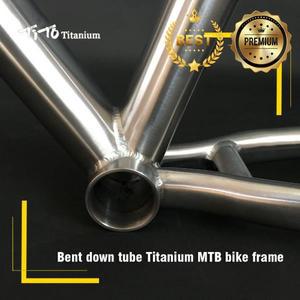 무료  TiTo 티타늄 MTB 자전거 프레임 원피스 테일 후크 및 구부러진 튜브 41.8-52 헤드 26 인치 27.5