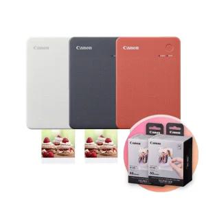 캐논 셀피 스퀘어 QX20 포토 프린터+XC 60L 포토용지 2팩 패키지 ok