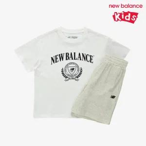 뉴발란스 키즈 에센셜 반팔 셋업 NK9YF2107U-39 반팔티 _