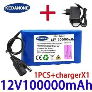 18650 리튬 이온 충전식 배터리 팩 충전 보조배터리 GPS 자동차 카메라용   3S2P DC 12V 80000mAh